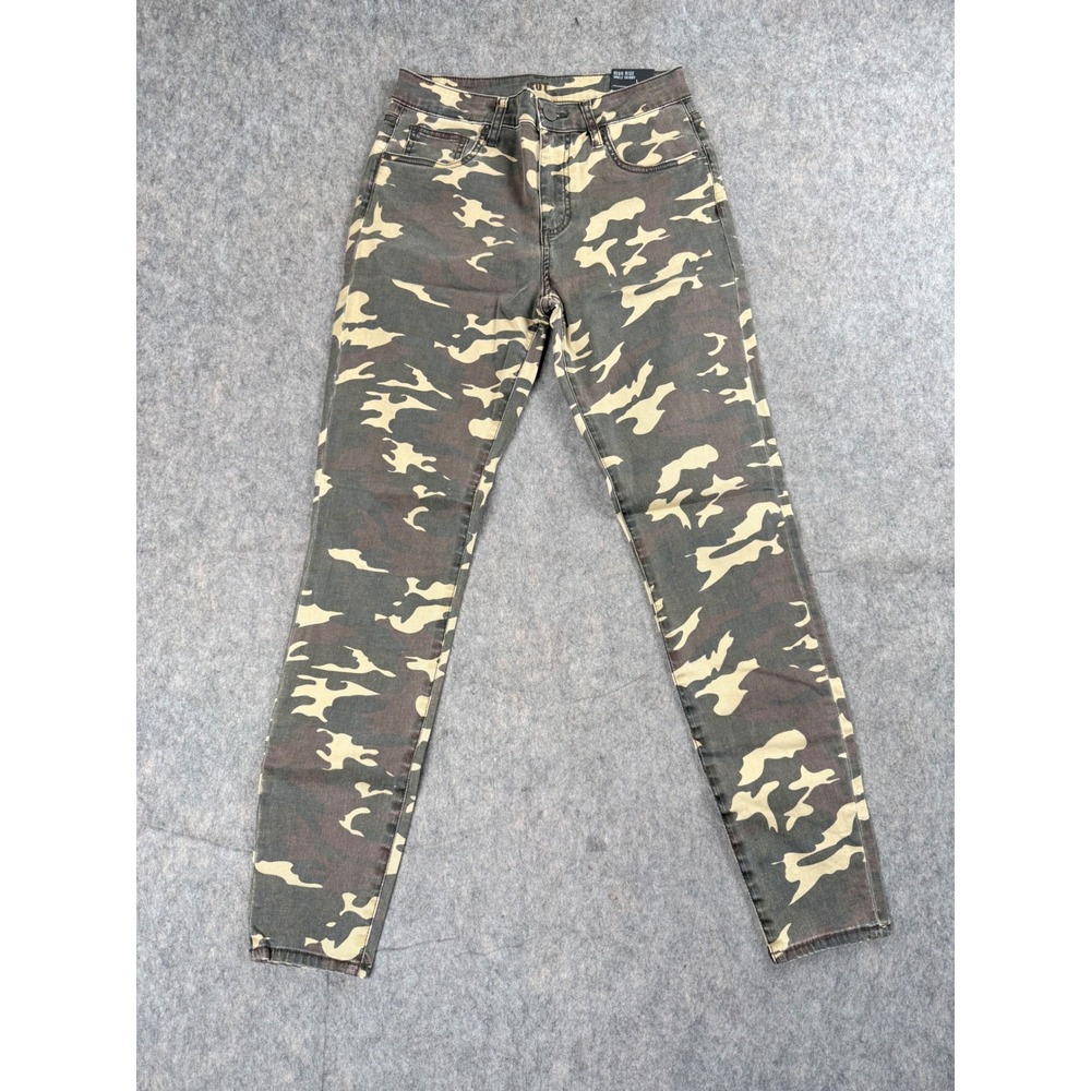Kut from the Kloth Camo Jeans Womens 2 Green Cotton Blend High Rise Ankle Skinny